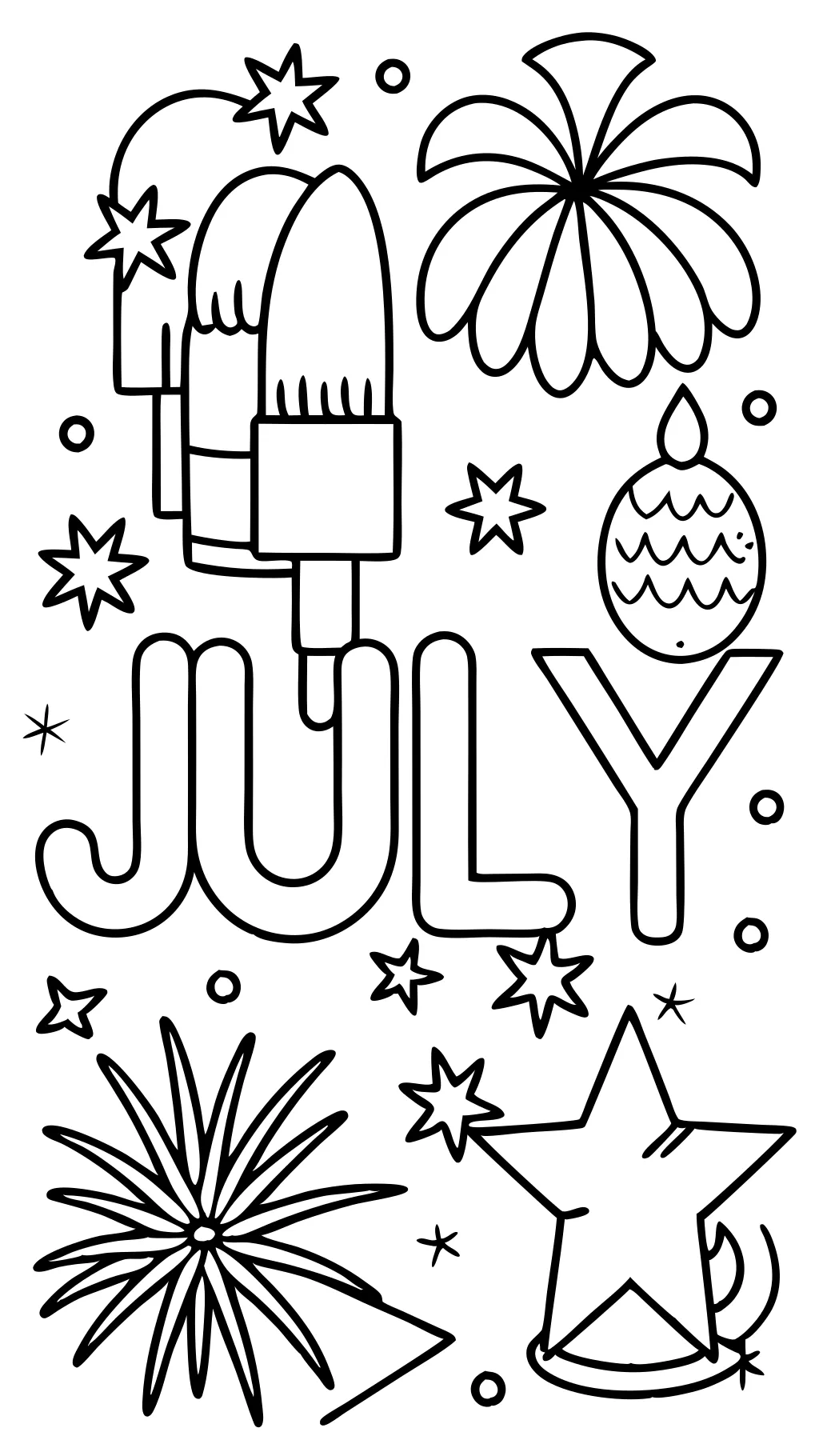 coloring pages july